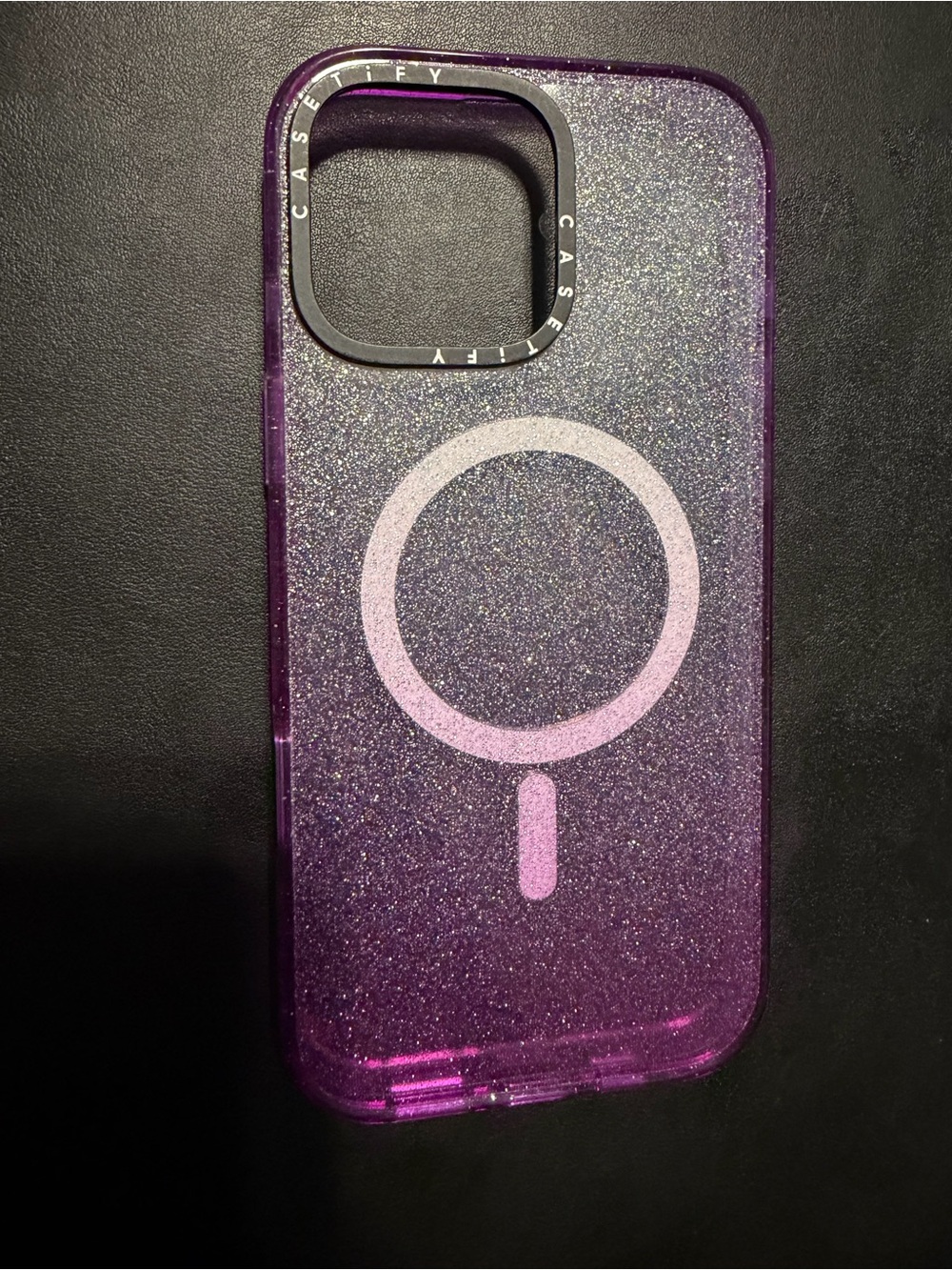 Casetify Glitter Purple MagSafe Compatible Phone Case